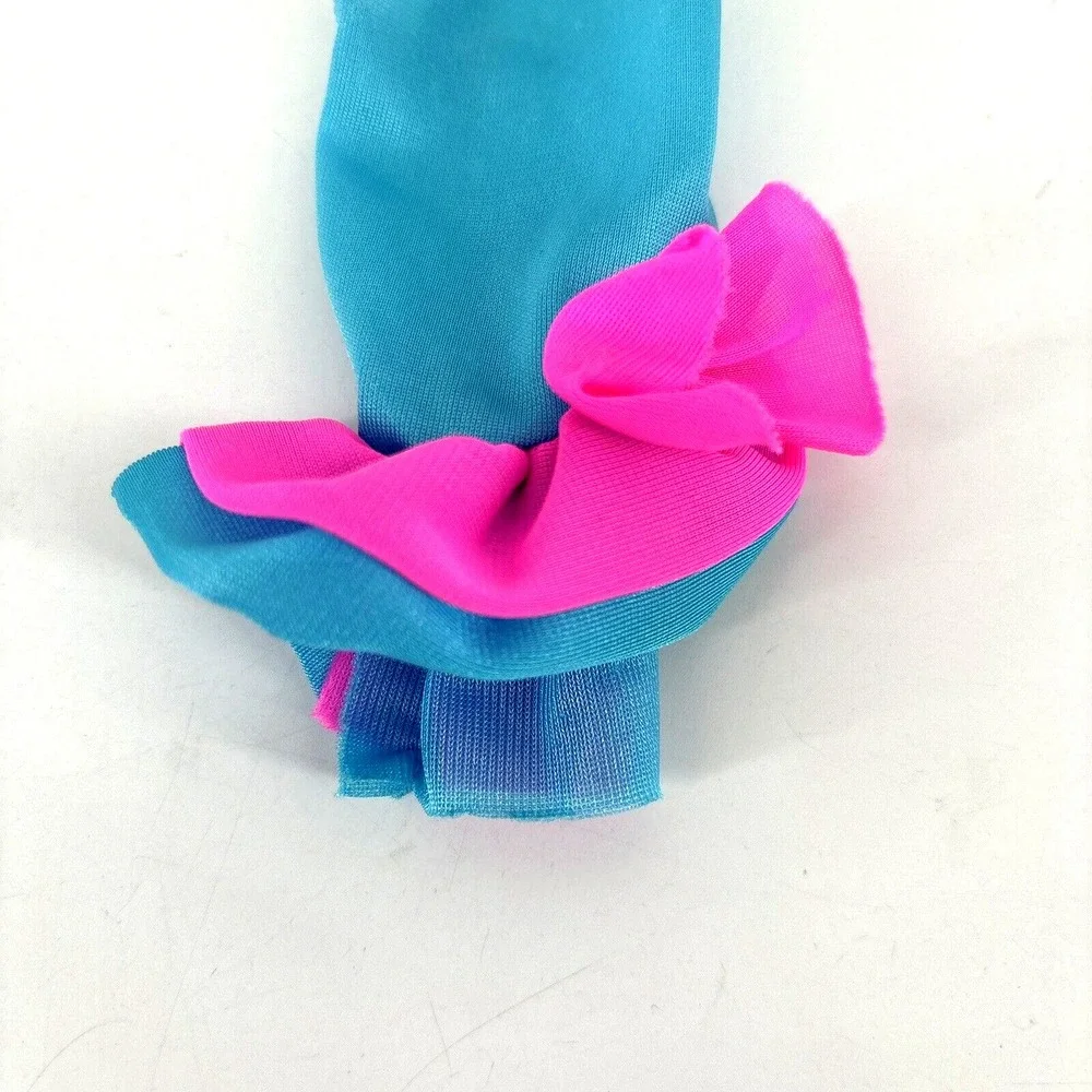 Vintage Barbie Aqua Blue and‎ Pink Figure Skating Outfit Dress w Bow